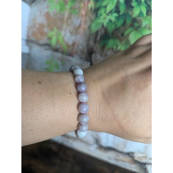 Pink and purple unicorn stone beaded crystal bracelet fairy coquette witch - Picture 2 of 3